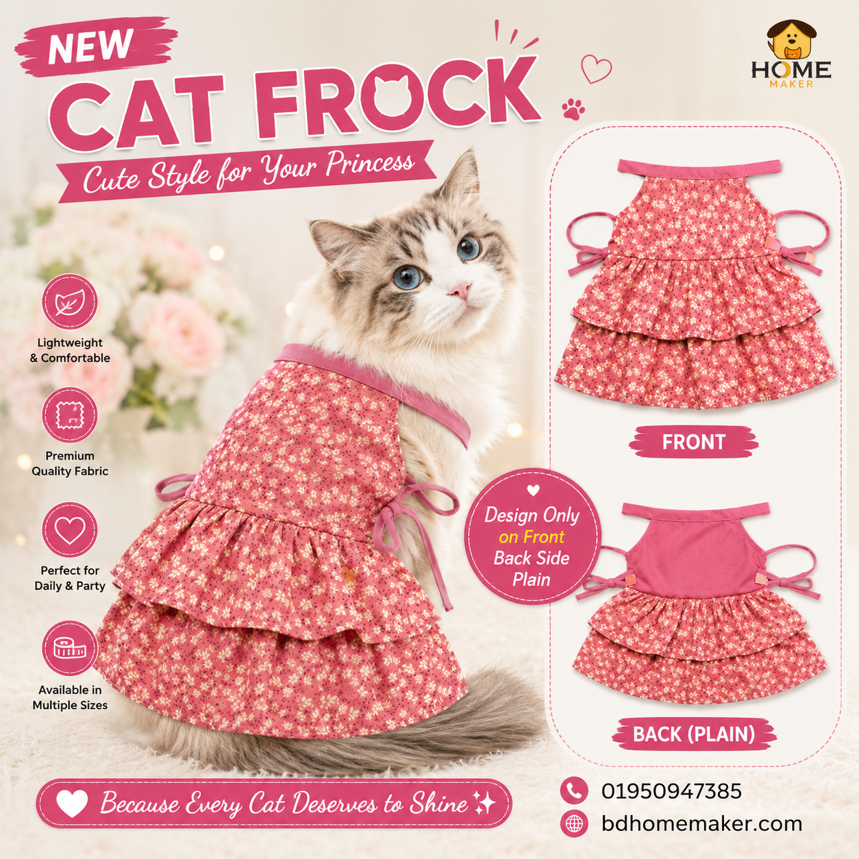 Cat frock M-(2.5-5 kg) cat_img_0
