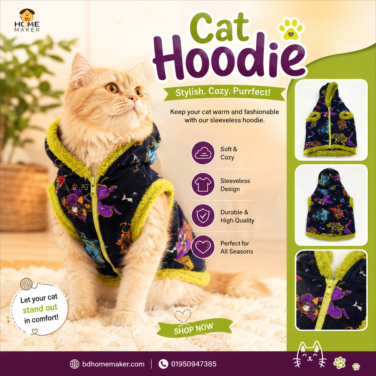 cat hoodie scoobidu inspired (4 kg)_img_0