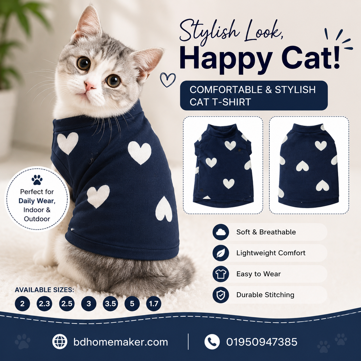 Cat t-shirt 2.3,5,1.7,3.5,3,2.5,2 kg 800 gm_img_0