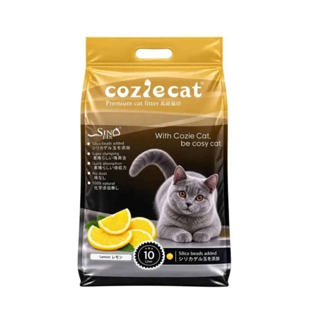 coziecat /cozicat clumping cat litter lemon (5,10L)_img_0
