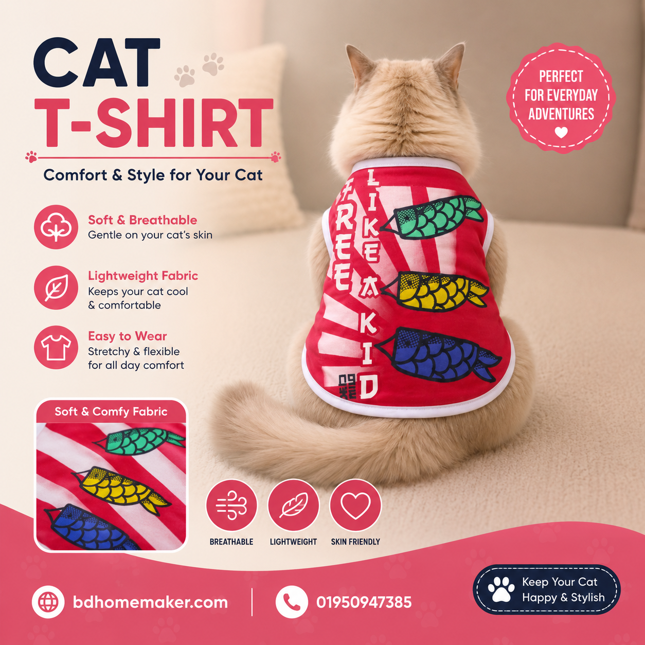 Cat t-shirt (3,2.5 kg)