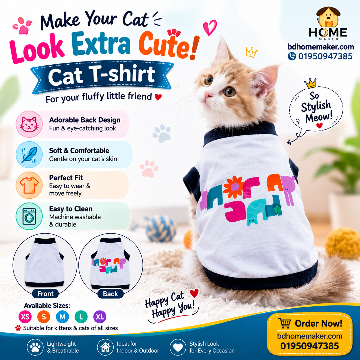 cat t-shirt (1.4,1.7 kg)_img_0