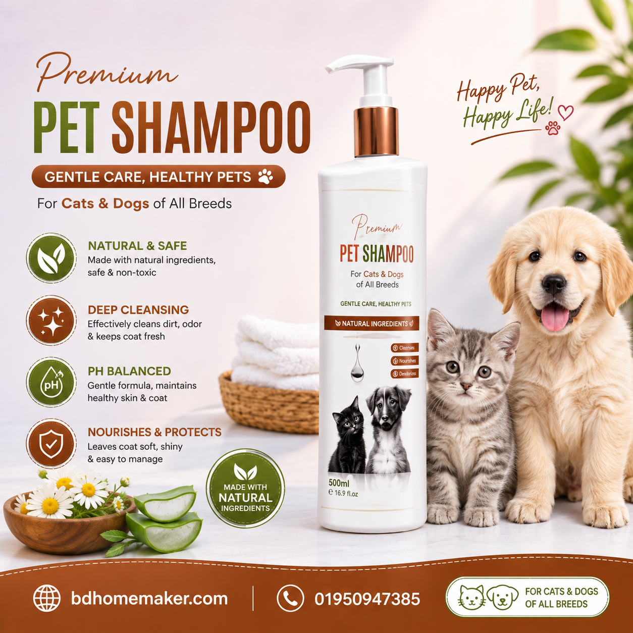 Bangal flea and tick shampoo for dogs and cats 250 ml_img_0