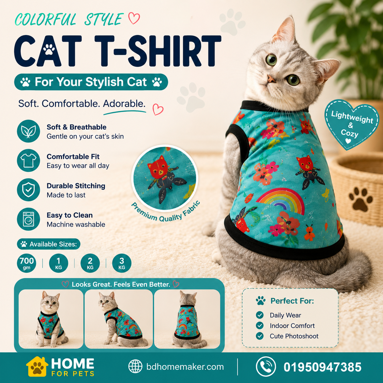 Cat t-shirt (700 gm and 1 kg_img_0