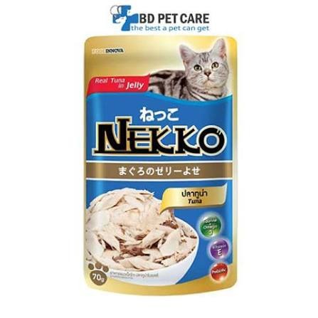 Nekko real tuna in jelly 70 g pouch -premium cat wet food_img_0