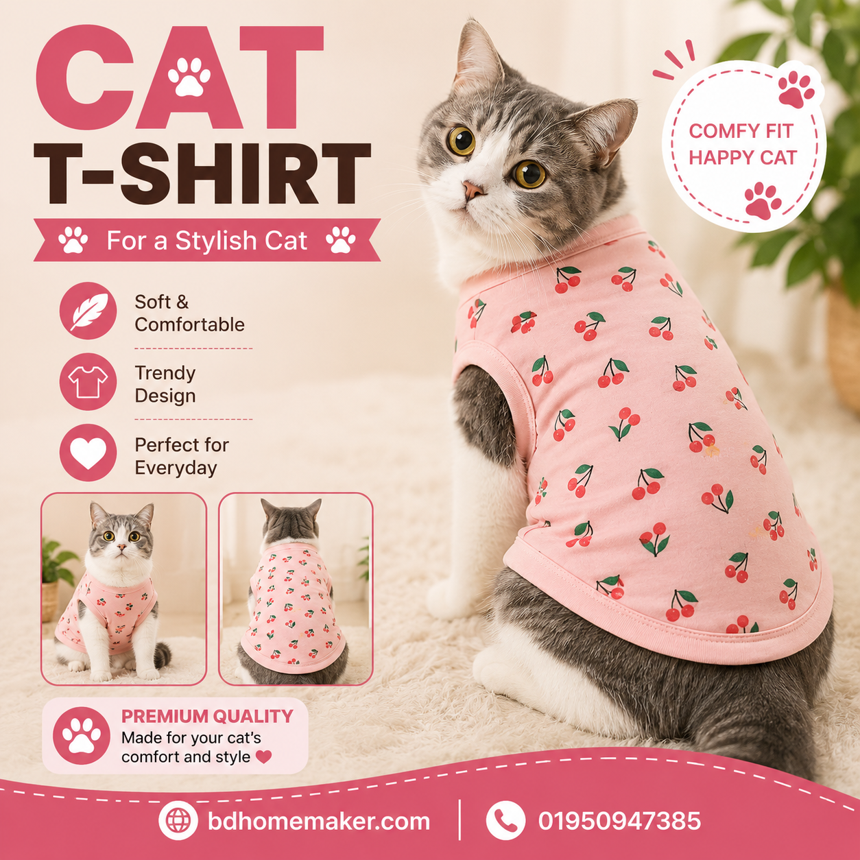 cat t-shirt (1 kg,3.5 kg or 800 gm)_img_0