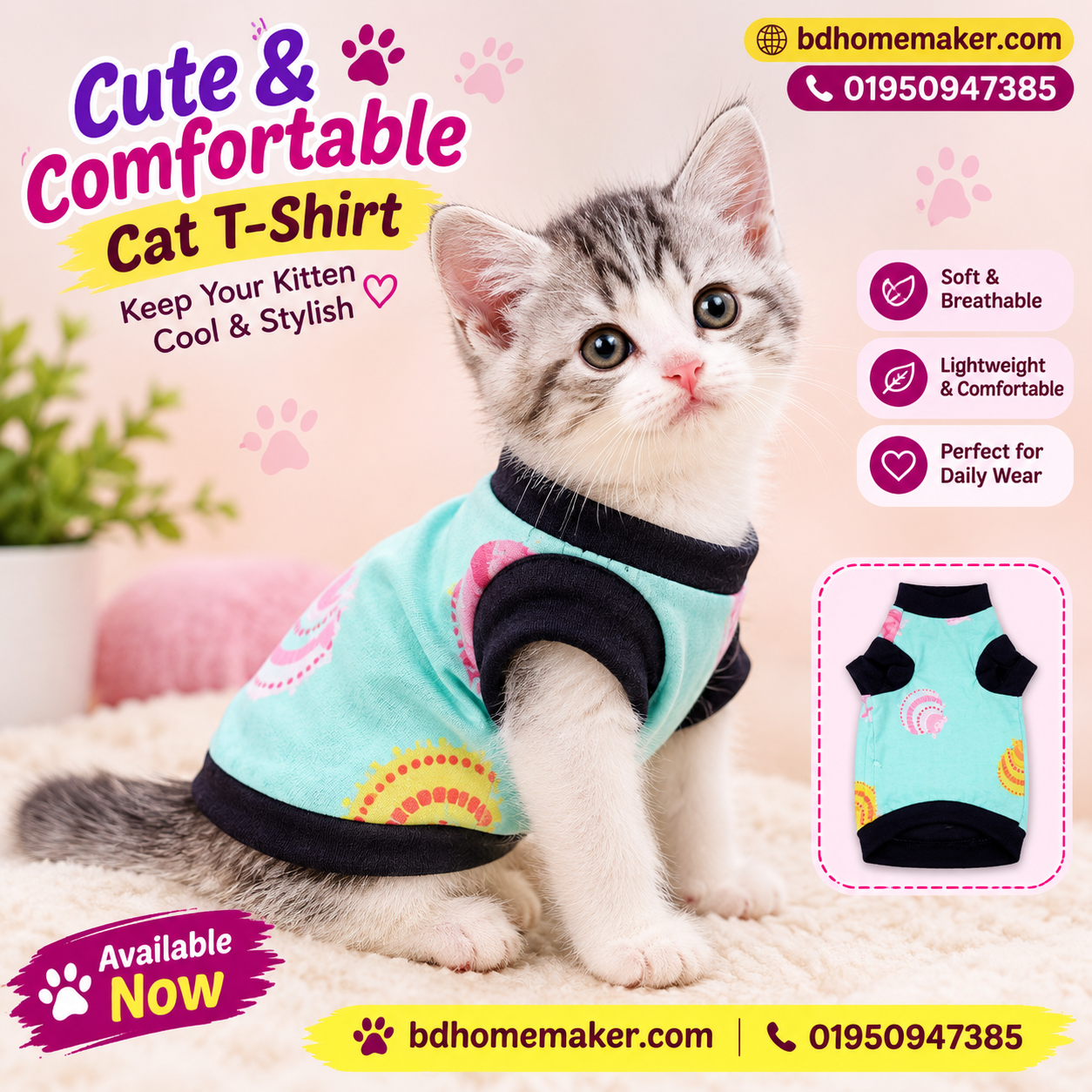 cat t-shirt (800 gm,5 kg)_img_0