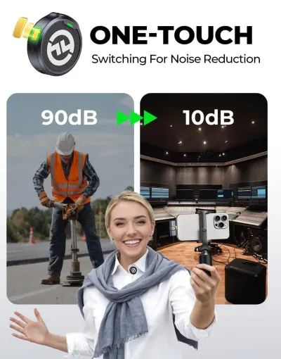 Hollyland Lark M2 Wireless Microphone for iPhone/Camera/Android/PC, 48kHz/24-bit High Fidelity Audio, 300m Range, Noise Cancelling, 40h Use, YouTube, Vlog, Streaming (2TX + 3RX + Charging Case)_img_3