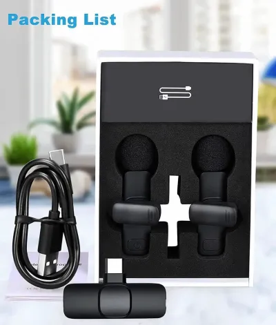 Wireless Lavalier Microphone (for USB C Android), Ponovo Dual Lapel Clip-on Mic for Phone Video Recording Live Stream Vlog YouTube TikTok(NO App/Bluetooth Needed)_img_2