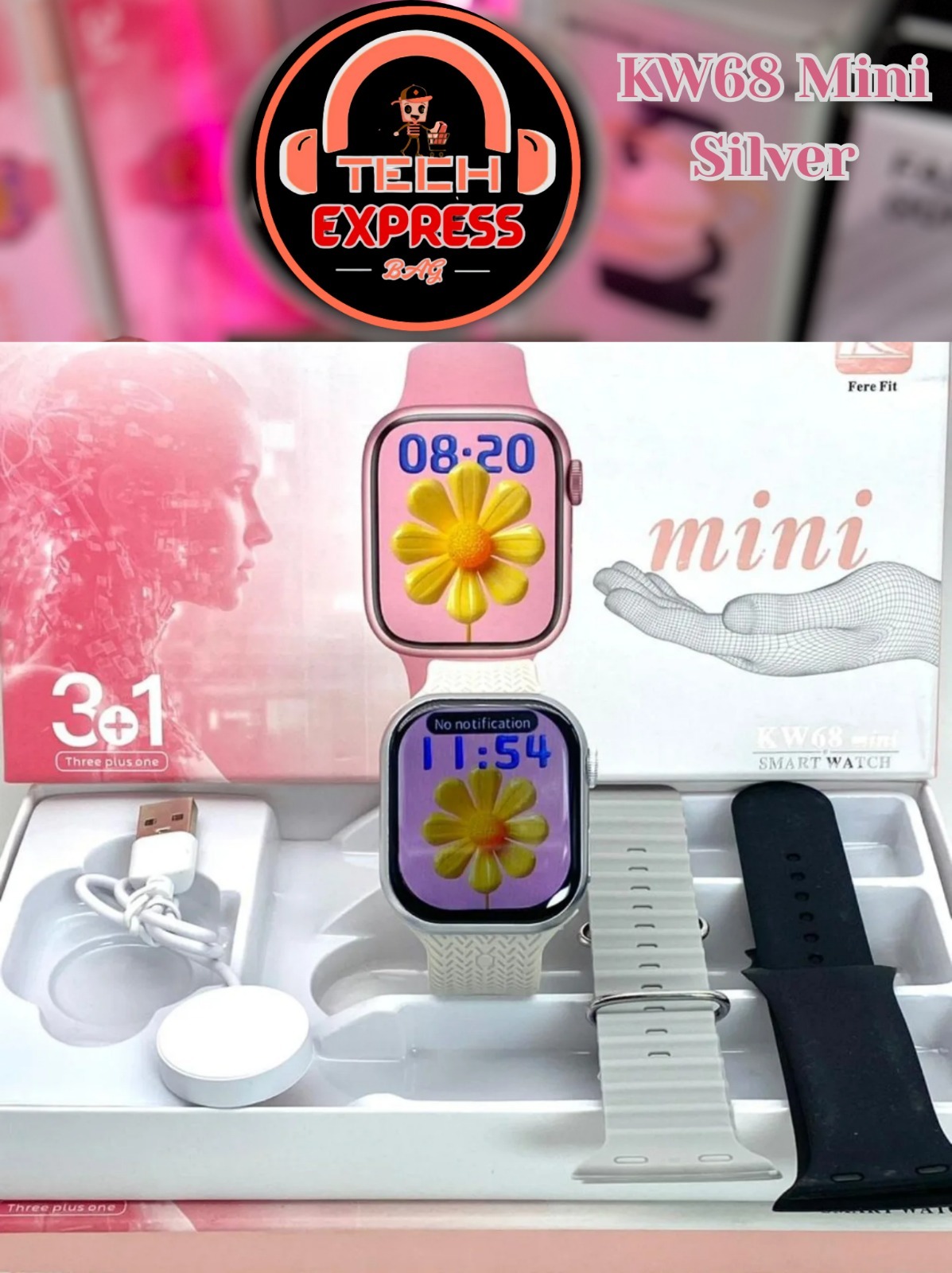 KW68 Mini Smart Watch – HD Display | Bluetooth Calling | Health Monitor | 25 Sports Modes | IP67/IP68 Water Resistant_img_4