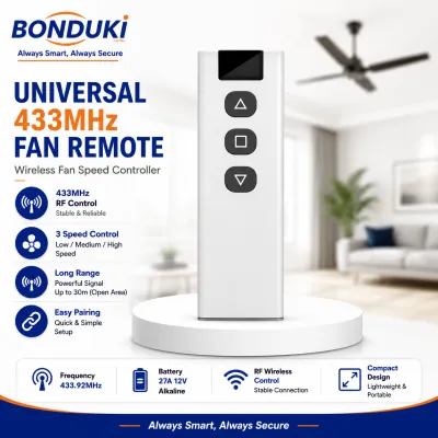 RF 433MHz Smart Fan Remote Control | Long Range Wireless Controller | Speed + ON/OFF Control_img_0
