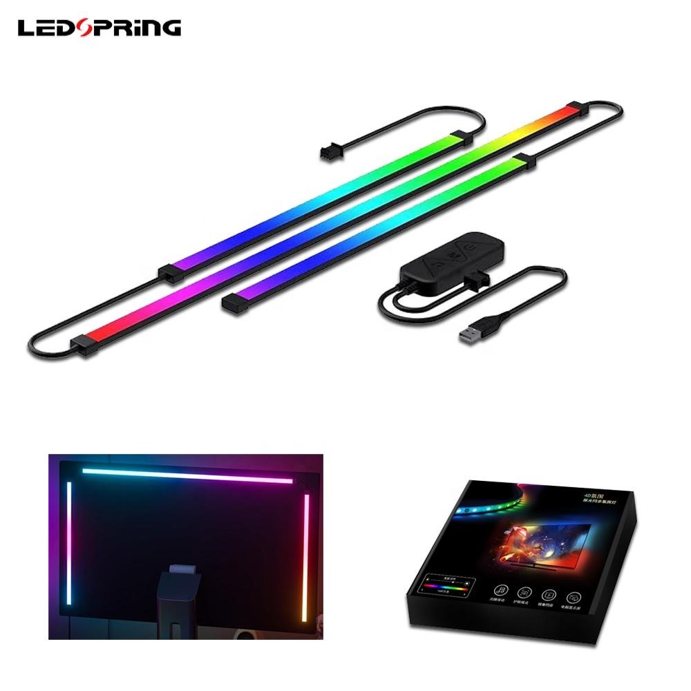 PC Sync Ambient RGB LED Backlight Kit | Smart Music Sync TV & Monitor Light | USB Powered_img_2