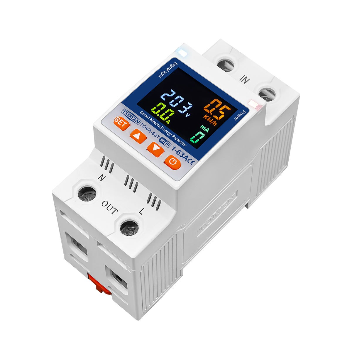 TOMZN 63A WiFi Smart Circuit Breaker with Color Display_img_1