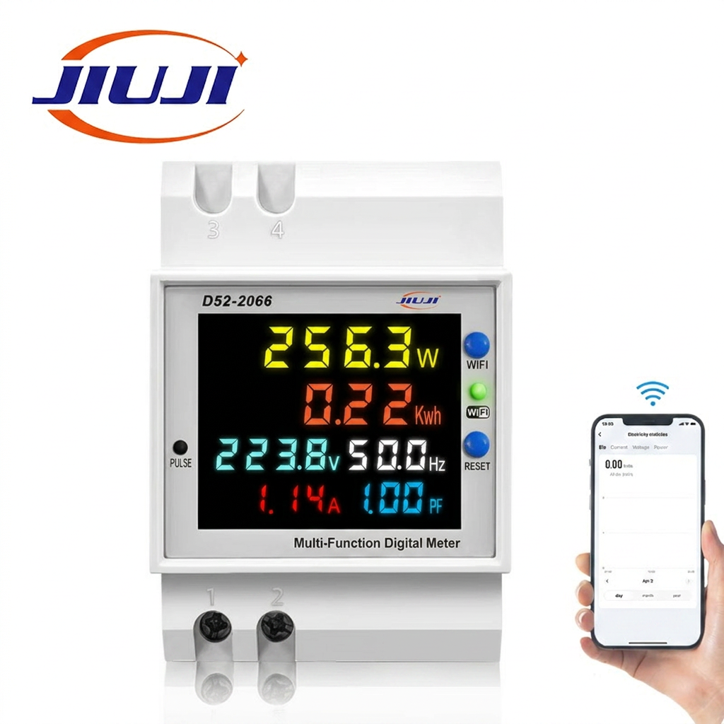 JIUJI Smart Energy Meter | WiFi & Non-WiFi Version | Built-in CT | LCD Display_img_2