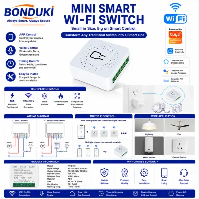 Smart WiFi + RF Switch Relay & Dimmer (Tuya) | App, Remote & Voice Control | Smart Life, Alexa, Google Home_img_0