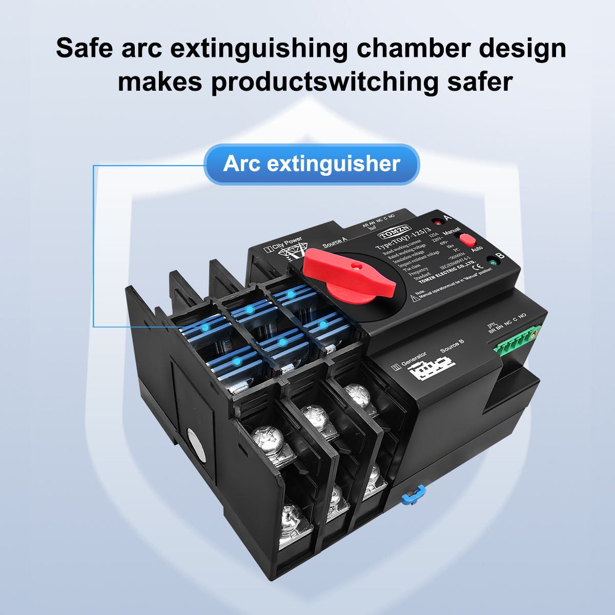 TOMZN TOQ7 Mini Automatic Transfer Switch (ATS)  | Dual Power Auto Changeover Switch | PC Class | DIN Rail_img_9