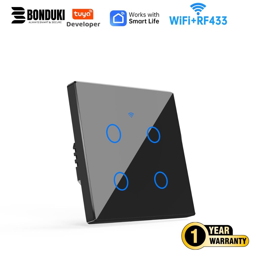 Tuya Smart Wall Switch (1–4 Gang) | App + Bluetooth + Touch + RF Remote + Regulator & Socket_img_8