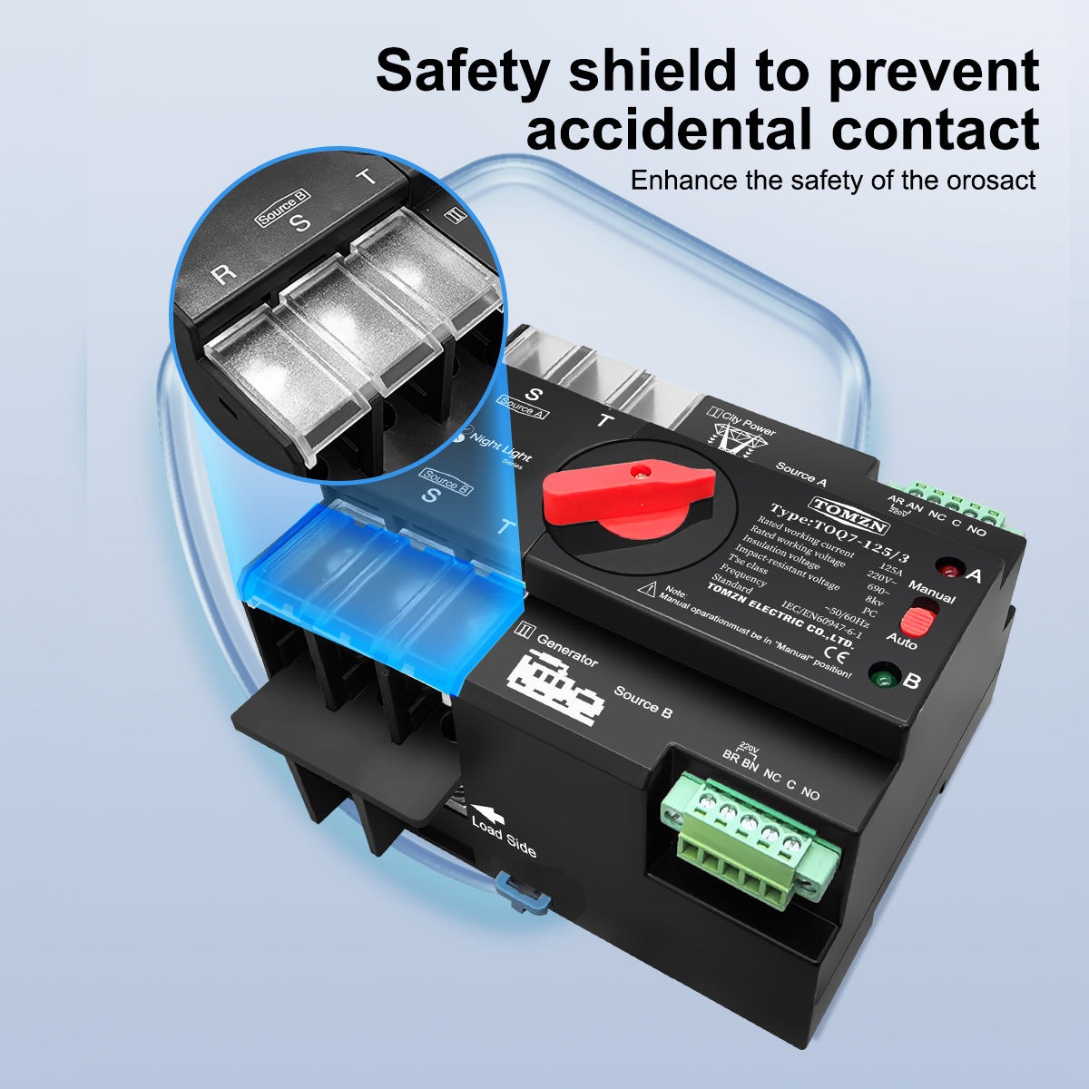 TOMZN TOQ7 Mini Automatic Transfer Switch (ATS)  | Dual Power Auto Changeover Switch | PC Class | DIN Rail_img_11