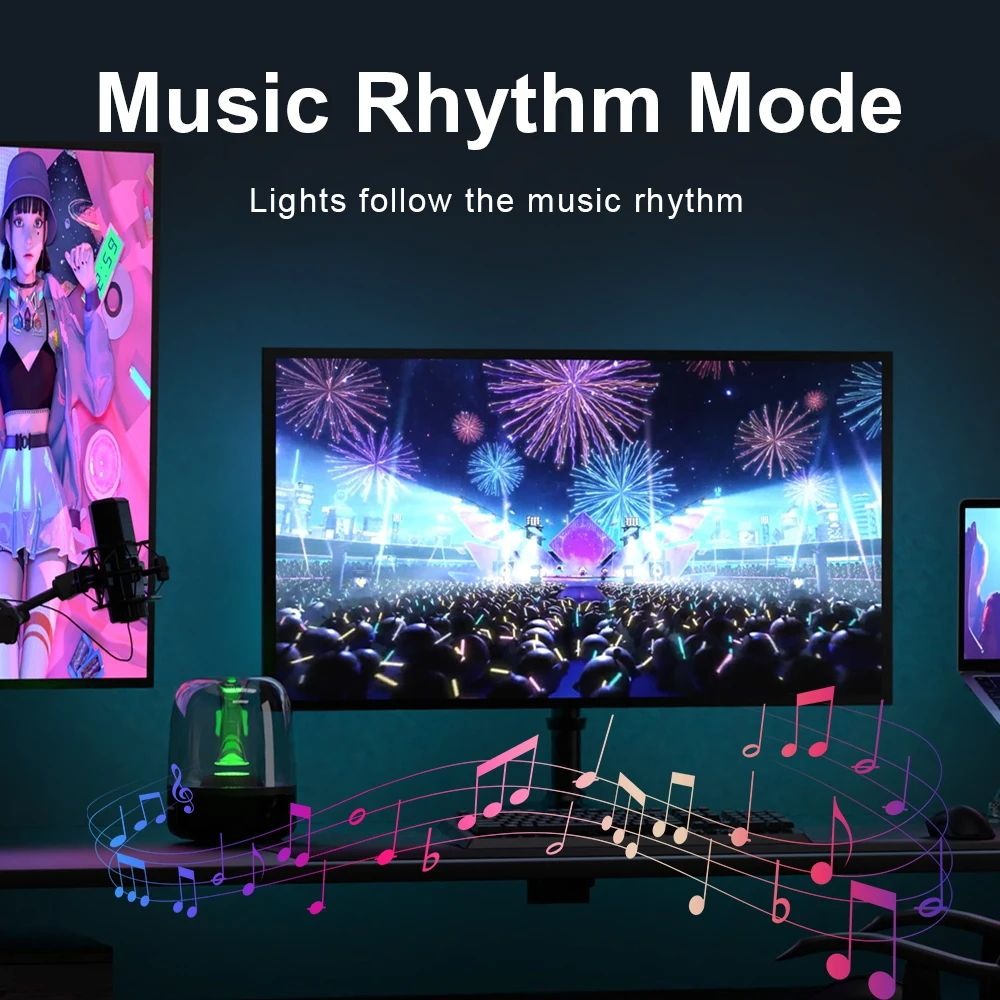 PC Sync Ambient RGB LED Backlight Kit | Smart Music Sync TV & Monitor Light | USB Powered_img_11