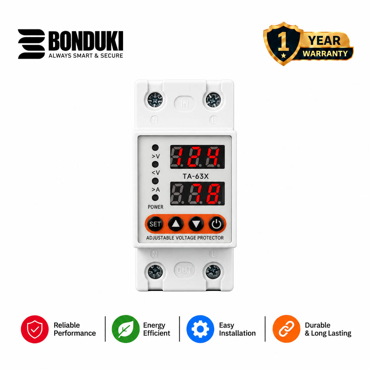 Adjustable Over Voltage, Under Voltage & Over Current Protector