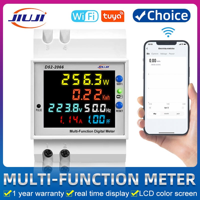 JIUJI Smart Energy Meter | WiFi & Non-WiFi Version | Built-in CT | LCD Display_img_4
