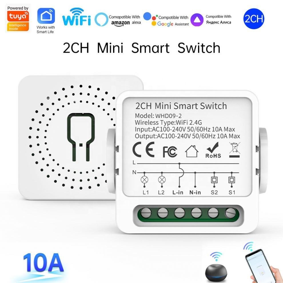 Smart WiFi Switch Module | 2 Gang Smart Relay | Tuya App Control | 10A x 2 Channel_img_1