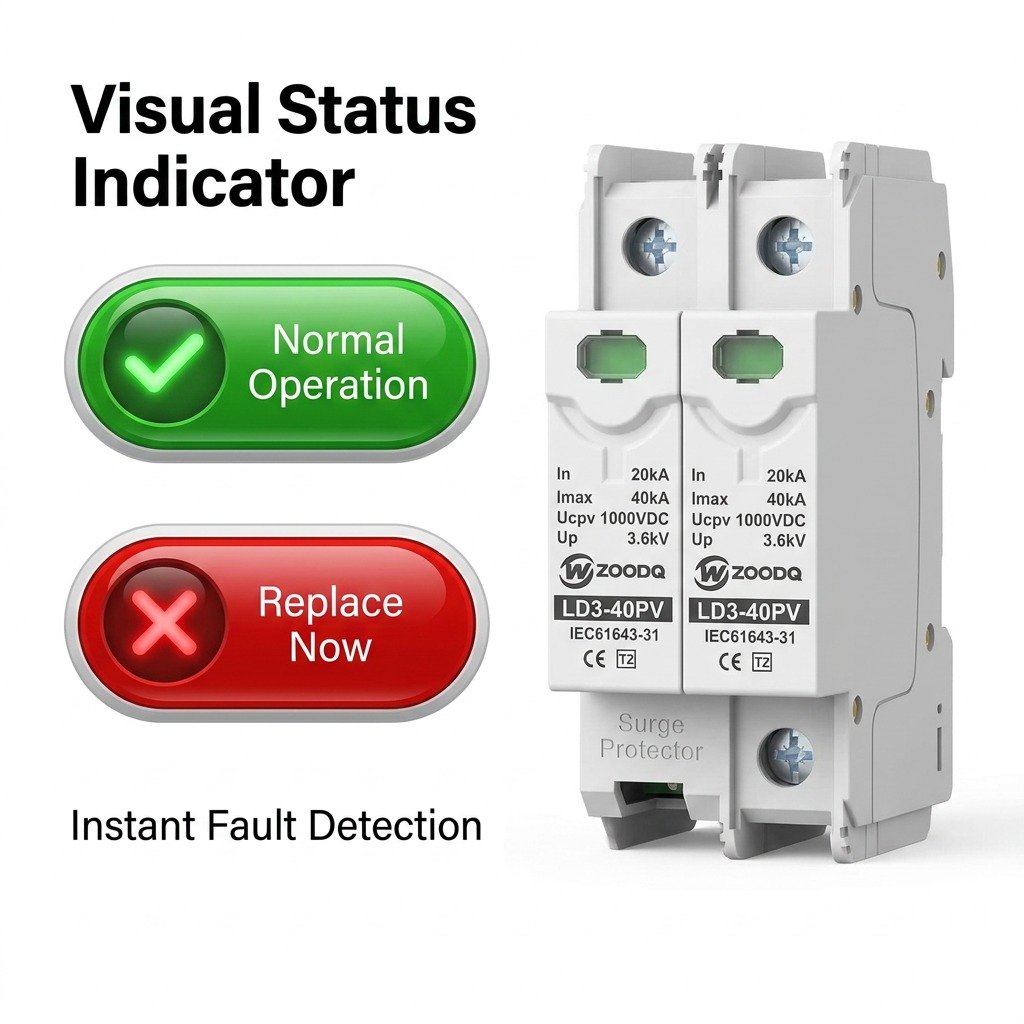 DC Surge Protective Device | 1000V DC SPD | 40kA Solar PV Lightning Protection | DIN Rail_img_4