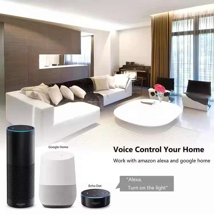 Bonduki Smart WiFi Touch Wall Switch, 1/2/3/4 Gang with WiFi & RF433 Remote Control, Tuya Smart & Smart Life App Support, Touch Panel, 1000W Per Gang, Google Assistant & Alexa Voice Control, Black & White_img_7