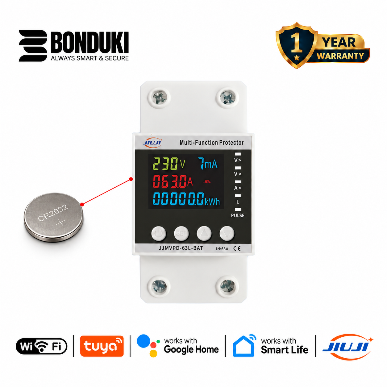JIUJI WiFi Multifunction Protector with Battery Based Time Scheduling