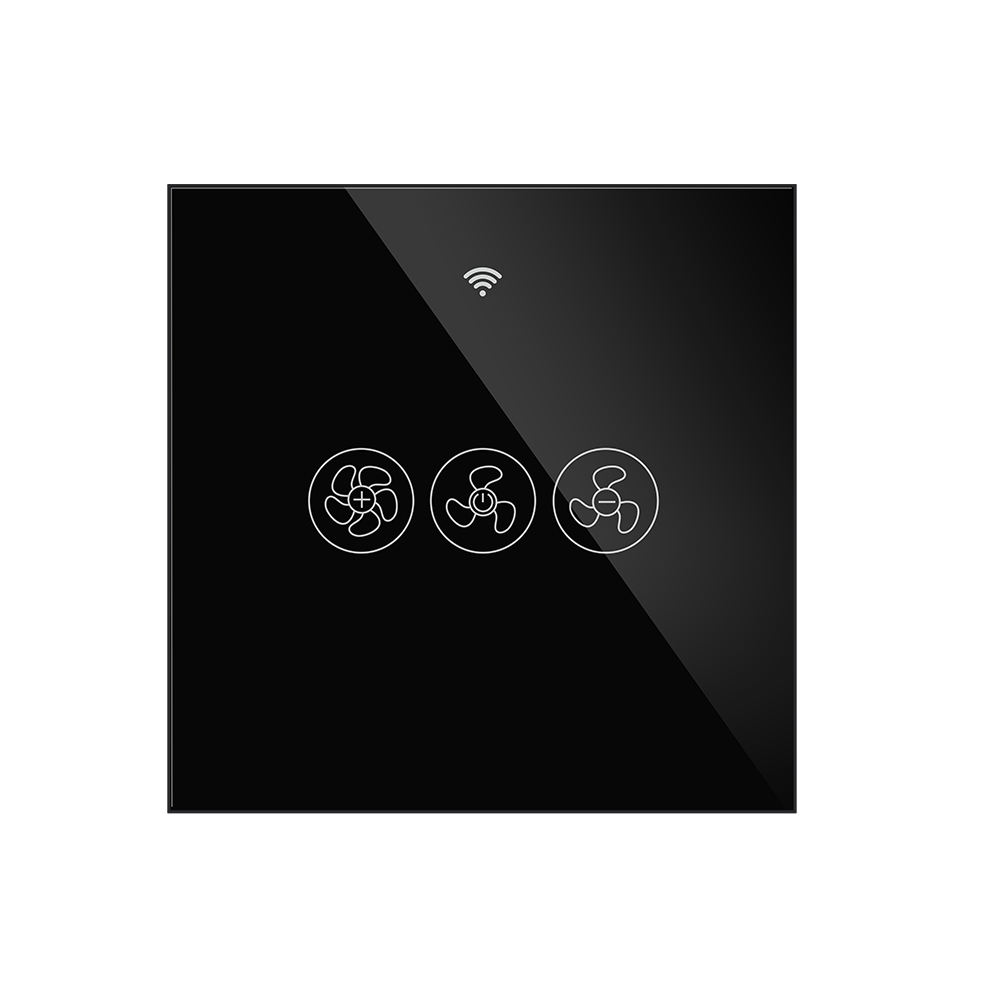 MOES WiFi Smart Fan regulator Switch | Touch + App + Voice + Remote Control Support | Speed Control & Timer