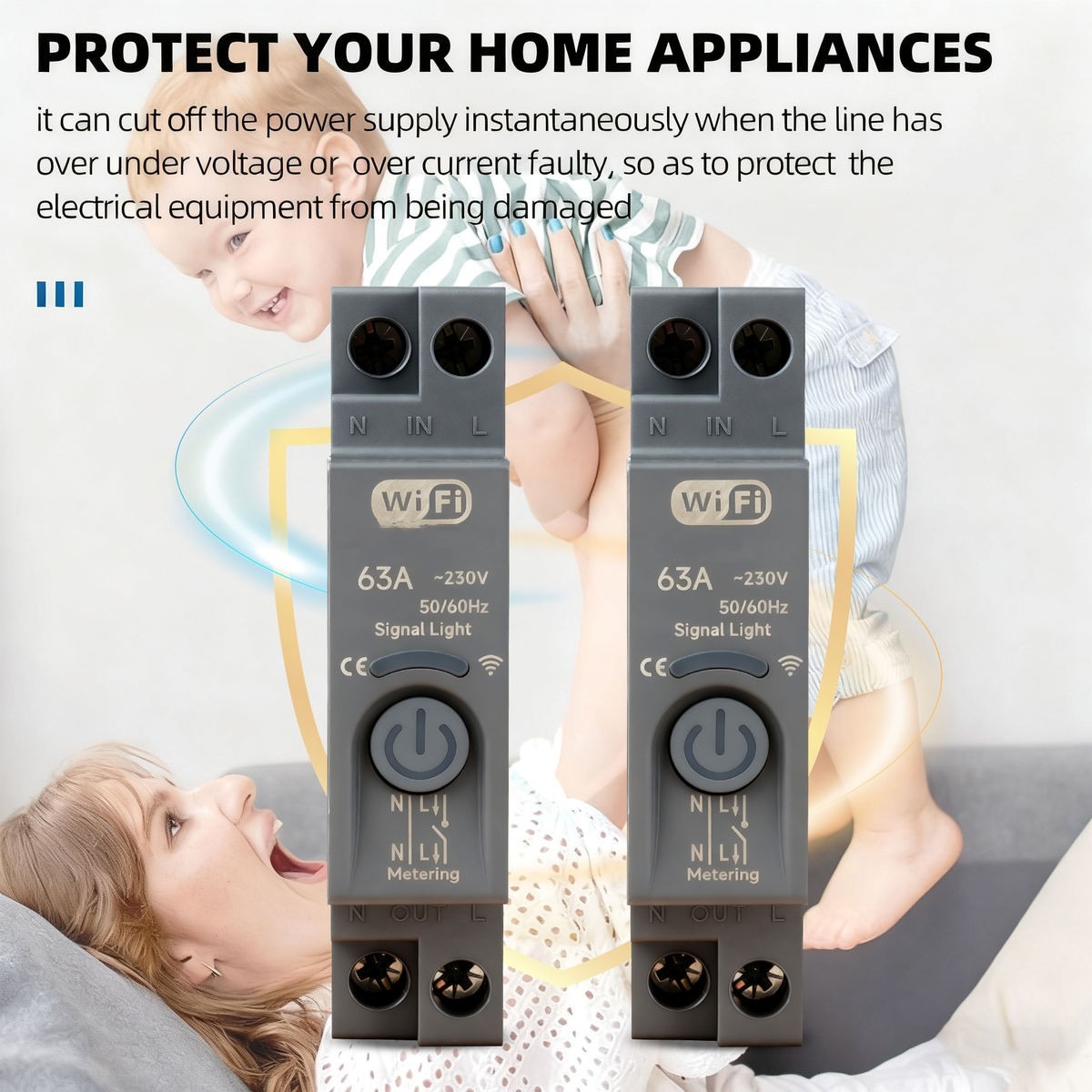 Premium Smart WiFi Circuit Breaker with Energy Meter | Premium Copper Contact | Voltage & Current Protection | Tuya App Control | 63A_img_6