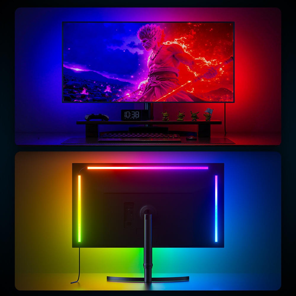 PC Sync Ambient RGB LED Backlight Kit | Smart Music Sync TV & Monitor Light | USB Powered_img_9