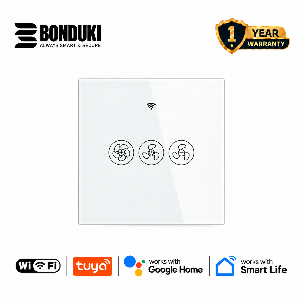MOES WiFi Smart Fan regulator Switch | Touch + App + Voice + Remote Control Support | Speed Control & Timer_img_0