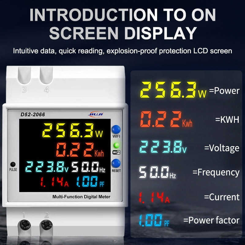 JIUJI Smart Energy Meter | WiFi & Non-WiFi Version | Built-in CT | LCD Display_img_3