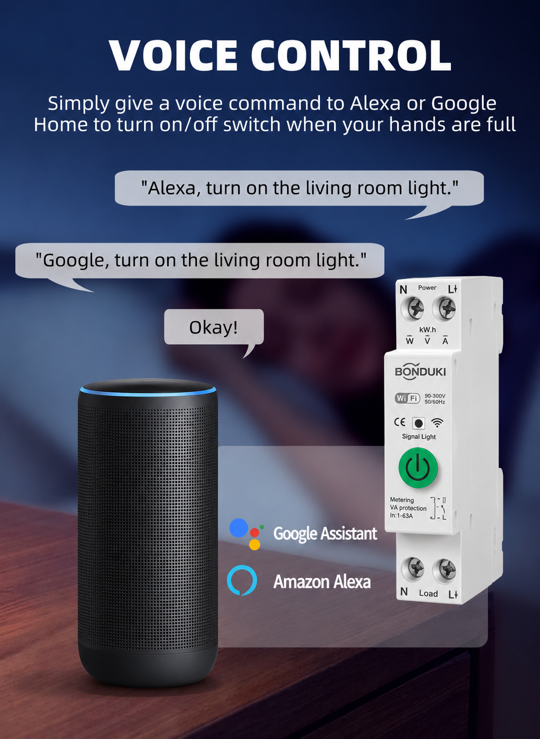 Bonduki Smart WiFi Circuit Breaker With Energy Meter | Voltage Protection | Tuya App Control_img_4