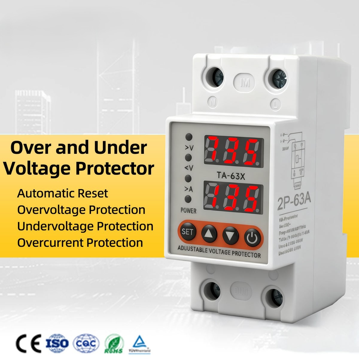 Adjustable Over Voltage, Under Voltage & Over Current Protector