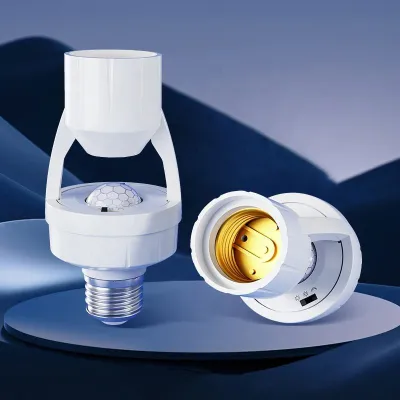 Motion Sensor Light Holder E27 Smart PIR Auto On Off Bulb Holder_img_1