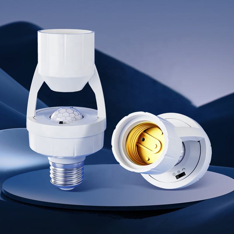 Motion Sensor Light Holder E27 Smart PIR Auto On Off Bulb Holder_img_1
