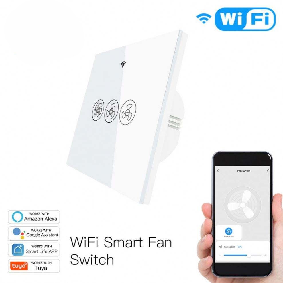 MOES WiFi Smart Fan regulator Switch | Touch + App + Voice + Remote Control Support | Speed Control & Timer_img_5