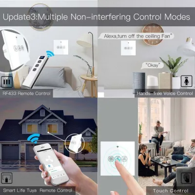 MOES WiFi Smart Fan regulator Switch | Touch + App + Voice + Remote Control Support | Speed Control & Timer_img_6