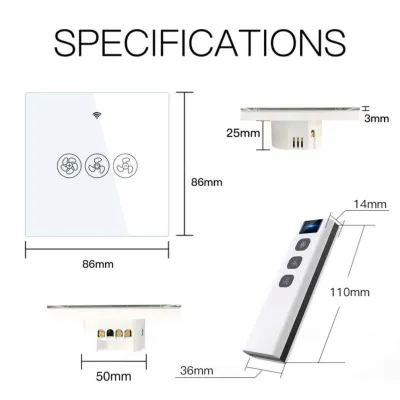 MOE SWiFi Smart Fan Regulator Switch + Remote Combo | Touch + App + Voice + Remote Control | Special Combo Offer_img_3