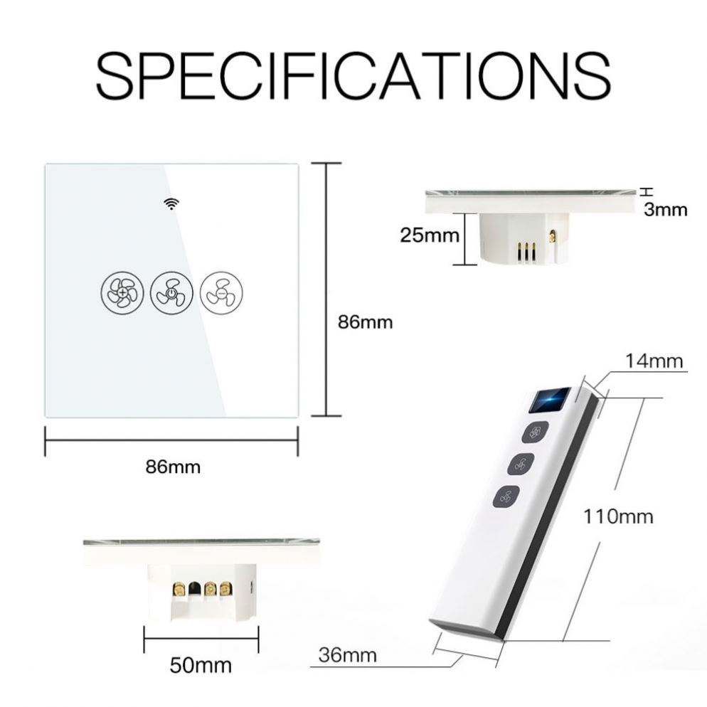 MOE SWiFi Smart Fan Regulator Switch + Remote Combo | Touch + App + Voice + Remote Control | Special Combo Offer_img_3