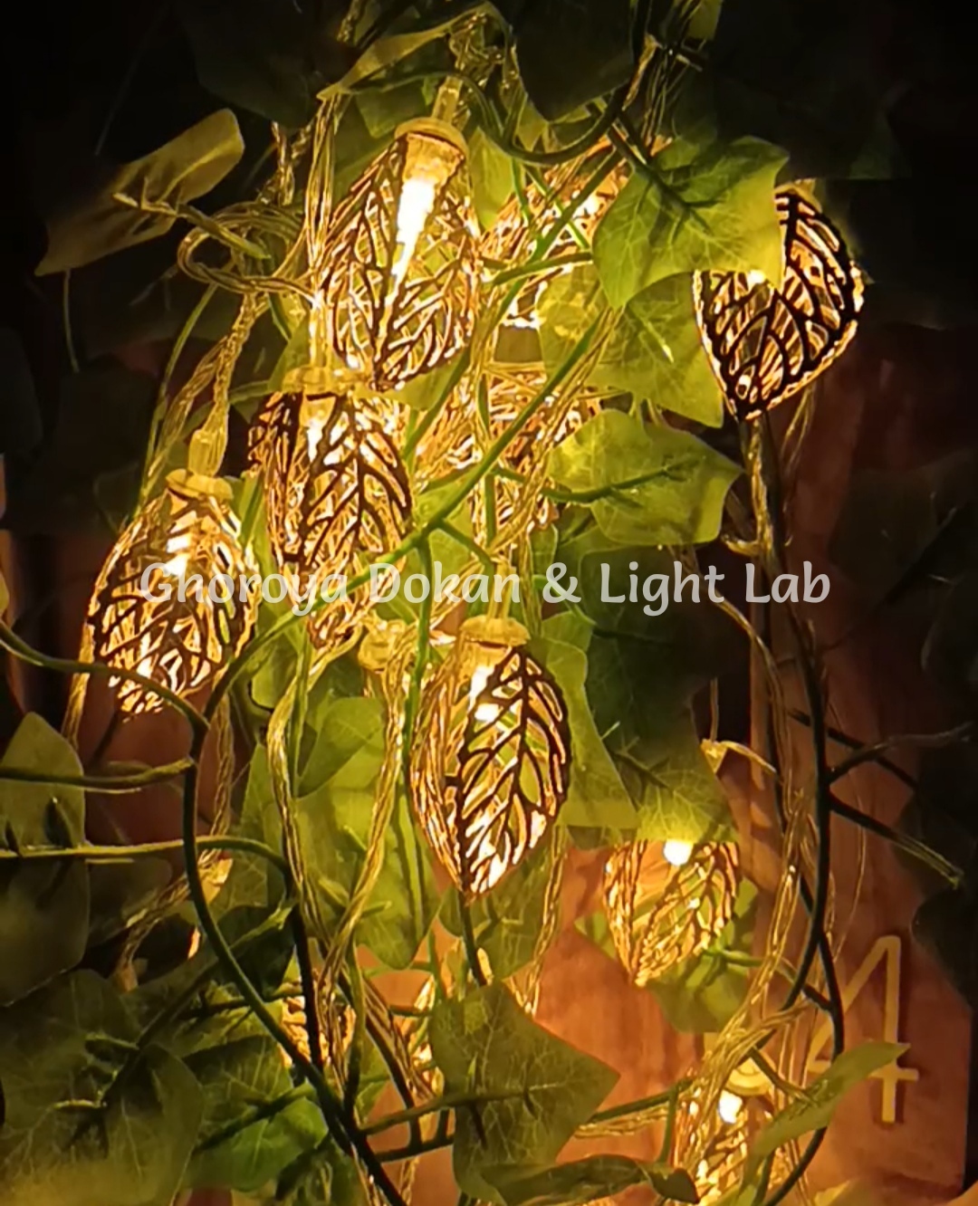 লতাযুক্ত Metal Leaf Fairy light (12 feet)_img_1