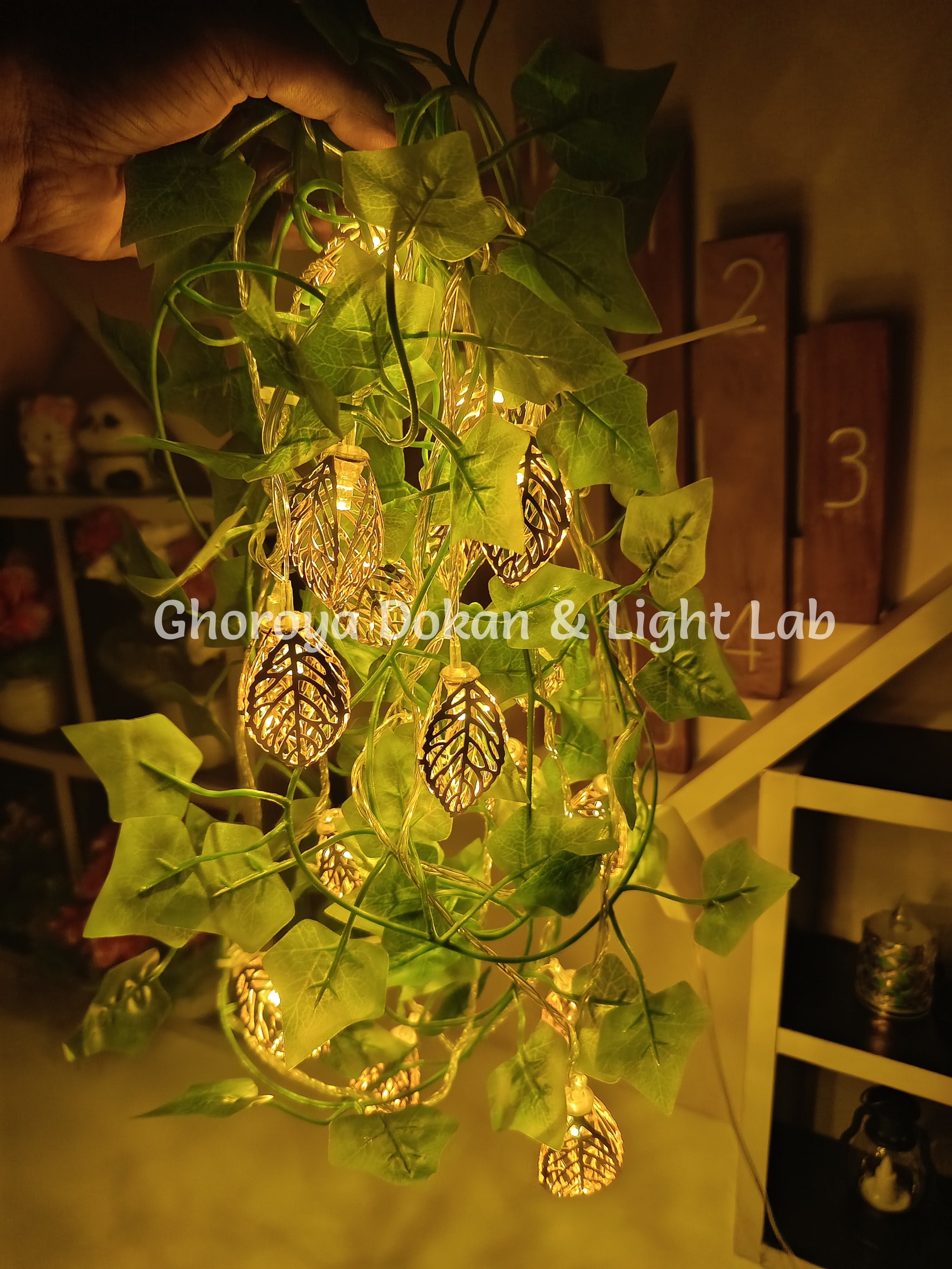 লতাযুক্ত Metal Leaf Fairy light (12 feet)_img_2