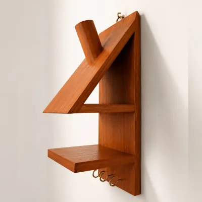 Wooden Helmet&key Holder (ফ্রি হোম ডেলিভারি)_img_3