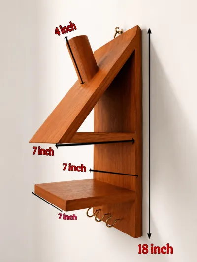 Wooden Helmet&key Holder (ফ্রি হোম ডেলিভারি)_img_4