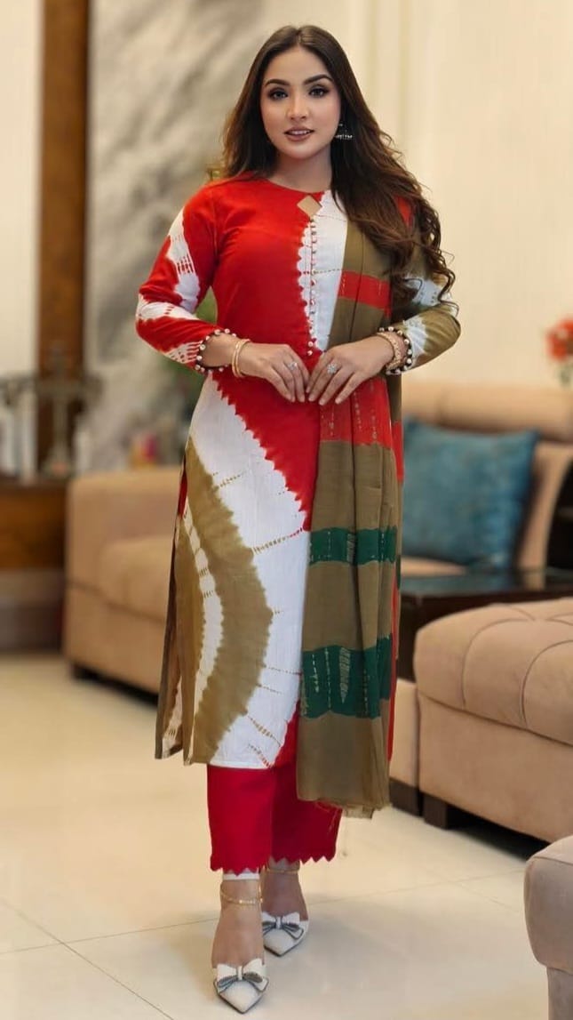 কটন থ্রি পিস