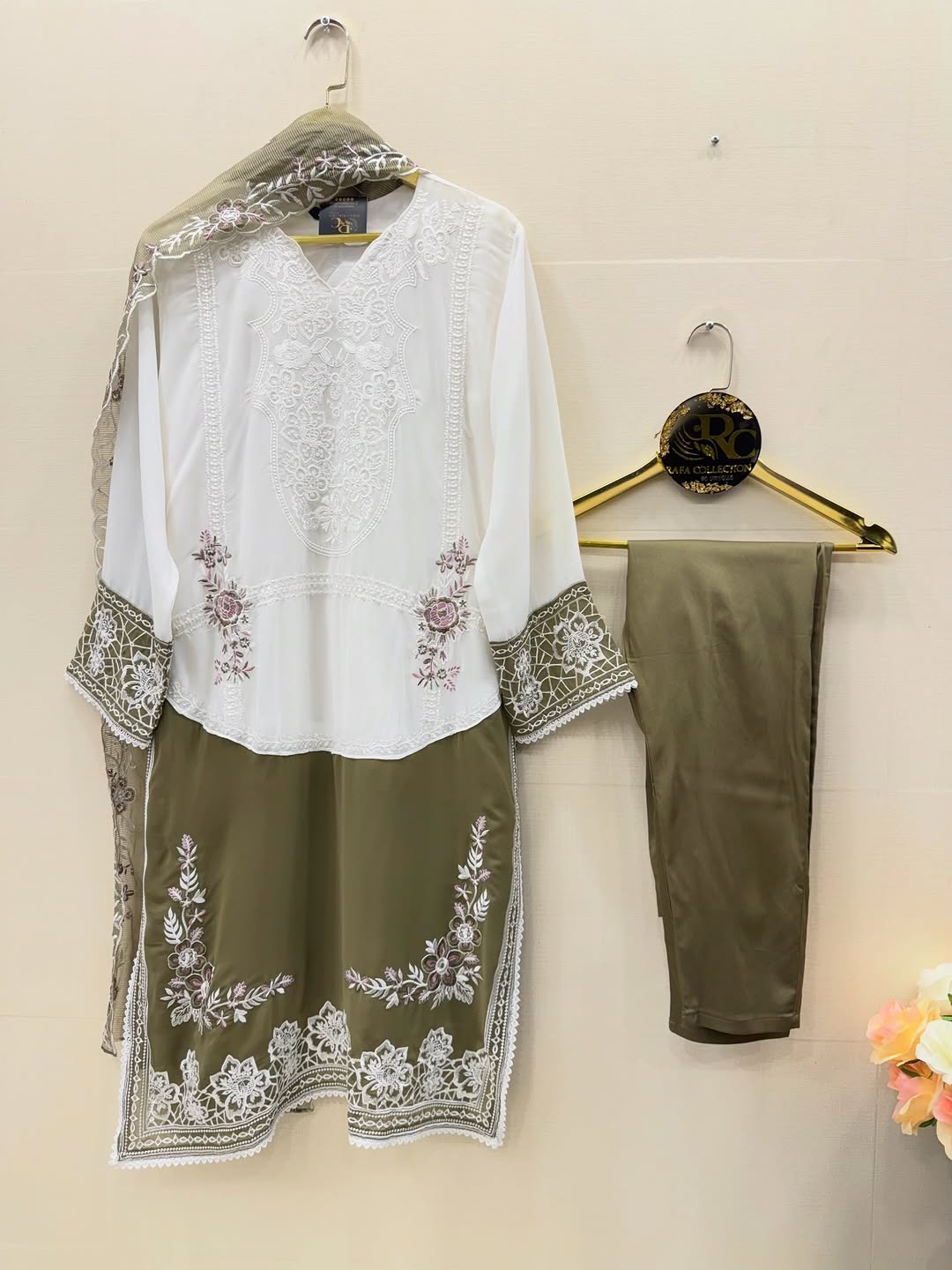 Premium Pure Cotton Embroidery Three-Piece | NusaibaBD_img_1