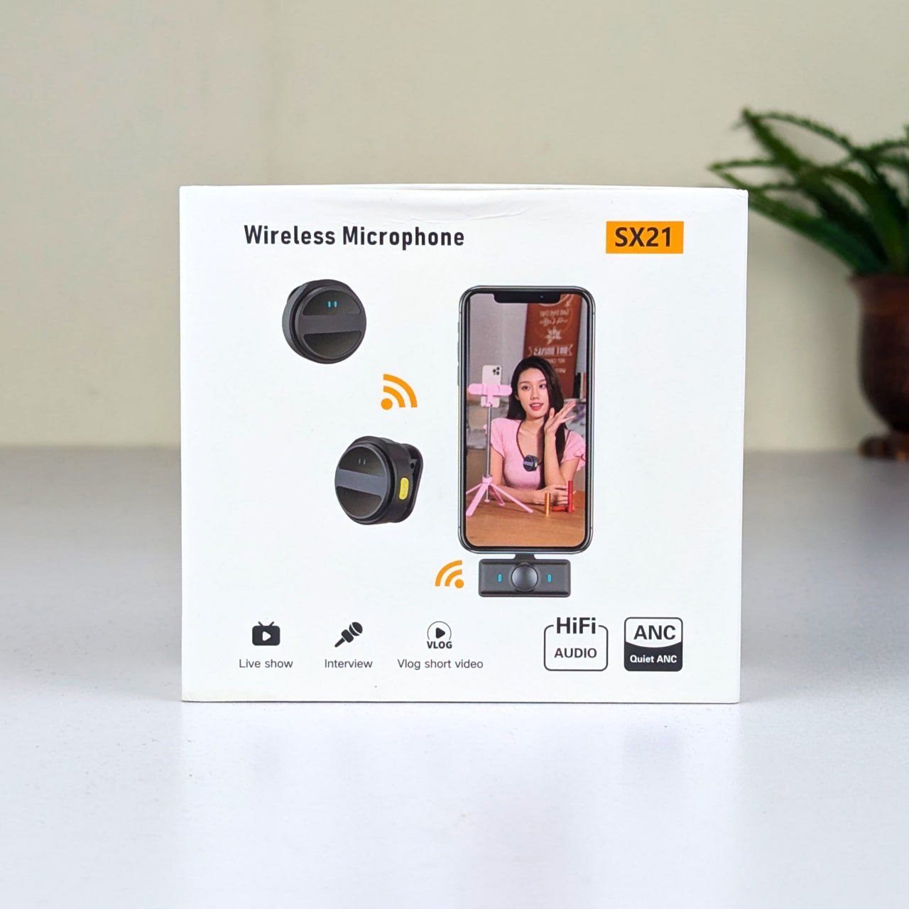 🎤 SX21-New 1 Drag 2 Wireless Lavalier Microphone (Type-C)_img_5