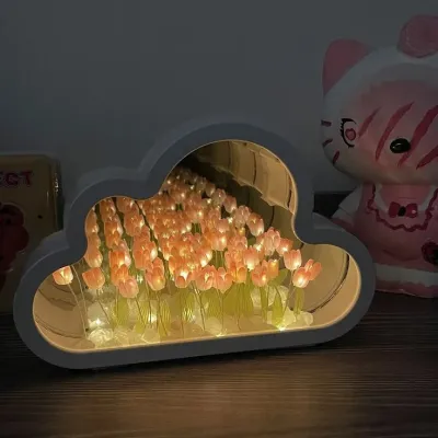 DIY Infinity Tulip Mirror Lamp Cloud_img_1